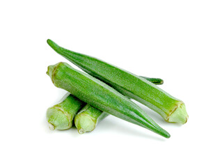 okra isolated on white background