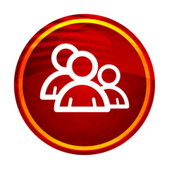 Group icon creative red round button illustration design