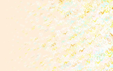 Light Multicolor vector background with curved lines.
