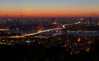 Naklejka premium 15 July Martyrs Bridge in Istanbul, Turkey