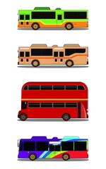 concept of city bus drawing in cartoon vector