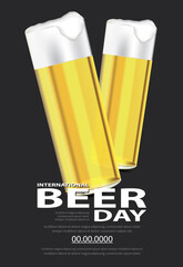 Poster International Beer day Template Design Vector Illustration