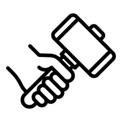 Blacksmith sledgehammer icon. Outline blacksmith sledgehammer vector icon for web design isolated on white background