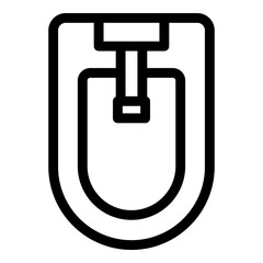 Tap bidet icon. Outline tap bidet vector icon for web design isolated on white background