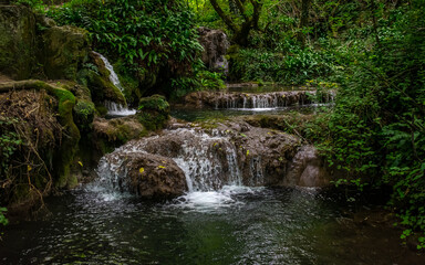 Waterfall in the forest at Krushuna Waterfalls
