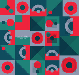 Neo memphis geometric pattern with circles, squares and lines. Pop art abstract background for covers, banners, flyers and posters and other templates