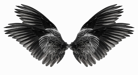 bird wings on a white background,isolated