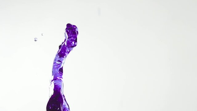 Super slow motion Shot of Water Splash  Isolated on whie blackgound
