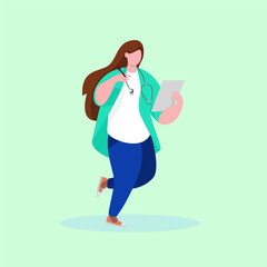 Doctor checking patient report file