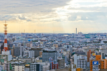 The Cityscapes of Namba, Osaka, Japan.