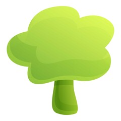 Farm broccoli icon. Cartoon of farm broccoli vector icon for web design isolated on white background