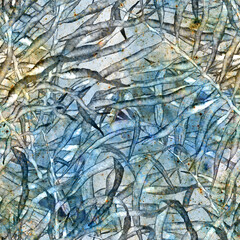 Exotic seamless pattern. Blue galaxy background. 