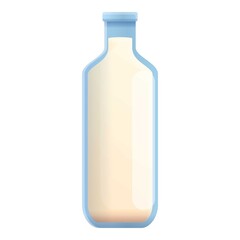 Glass milk bottle icon. Cartoon of glass milk bottle vector icon for web design isolated on white background