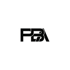 pba letter original monogram logo design