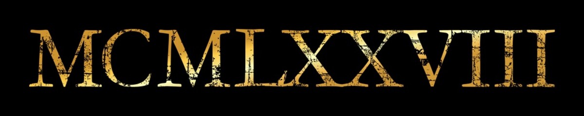 MCMLXXVIII 1978 Roman (Vintage Gold)
