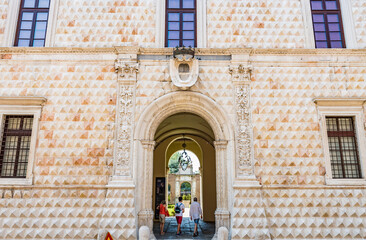 Palazzo dei Diamanti, a Renaissance palace in Ferrara, region of Emilia Romagna, Italy.