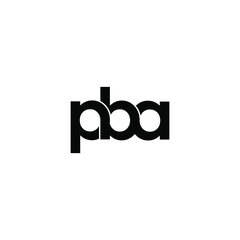 pba letter original monogram logo design