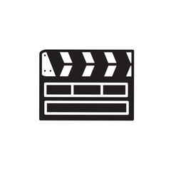  Movie clapper board icon vector