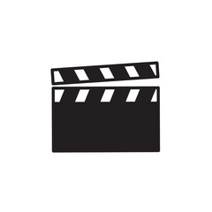  Movie clapper board icon vector