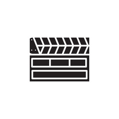  Movie clapper board icon vector