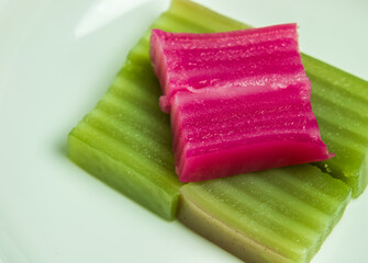 Thai layer sweet cake or Kanom Chan, Thai dessert