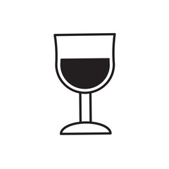 Wine glass icon vector