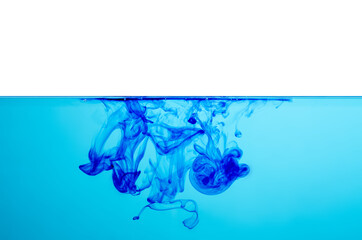  Color drop in water photographed in motion.