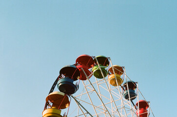 ferris wheel on a blue sky