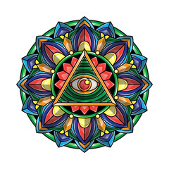 mandala eye art