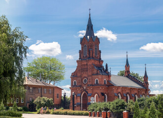 Catholic church of the Holy Rosary of the Blessed Virgin Mary in Vladimir, Russia. Historical places of worship.