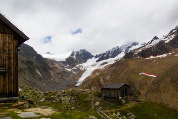 Langtauferer Ferner  am Talende des Langtauferer Tales an der Nordseite der Weißkugel in den Ötztaler Alpen