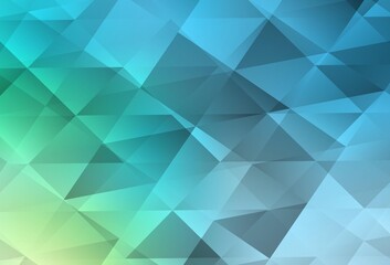 Light Blue, Green vector polygon abstract background.