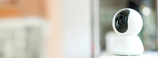 IP camera hi-tech smart gadget IoT smart home security technology, smart digital lifestyle home automation control online by mobile app.