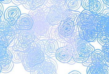 Light Pink, Blue vector template with bent lines.