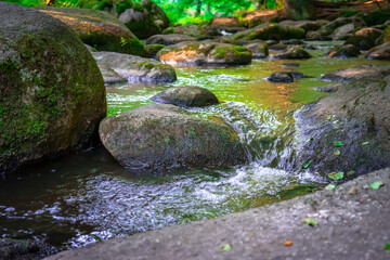 Wanderung durch das Höllbachtal in der nähe von Rettenbach im bayerischen Wald