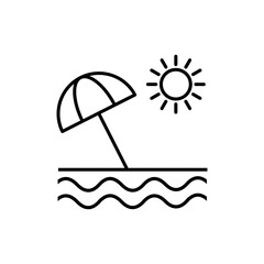 beach icon vector