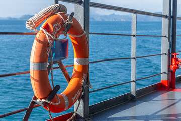 lifebuoy on boat