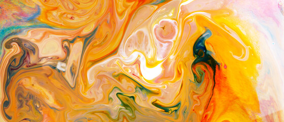 Abstract multicolored background. Fluid art texture. Abstract backdrop with swirling paint effect. Trendy wallpaper