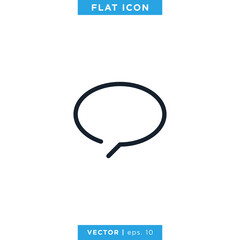 Speech bubble icon vector design template.