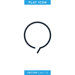 Fototapeta premium Speech bubble icon vector design template.