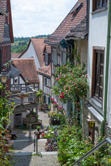 view through the historical streets of kronberg im taunus