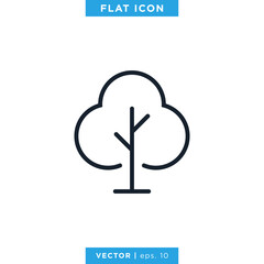 Tree Icon Vector Logo Design Template