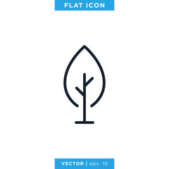 Tree Icon Vector Logo Design Template.