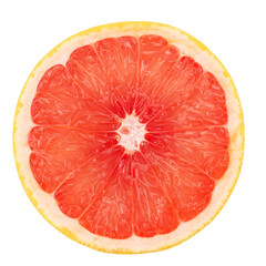 grapefruit slice on a white background