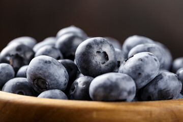 blueberries in a plate side view