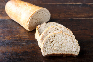 gray bread sliced