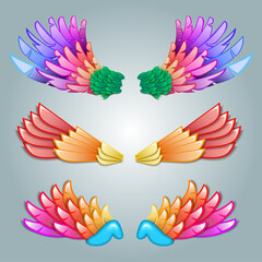 Abstract colorful wings