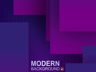Abstract geometric background, squares with shadow and gradient of blue and purple hue