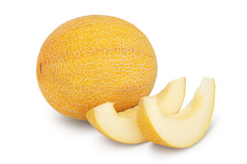 Melon isolated on white background with clipping path and full depth of field