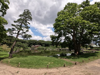 浜離宮恩賜庭園の風景、東京、日本